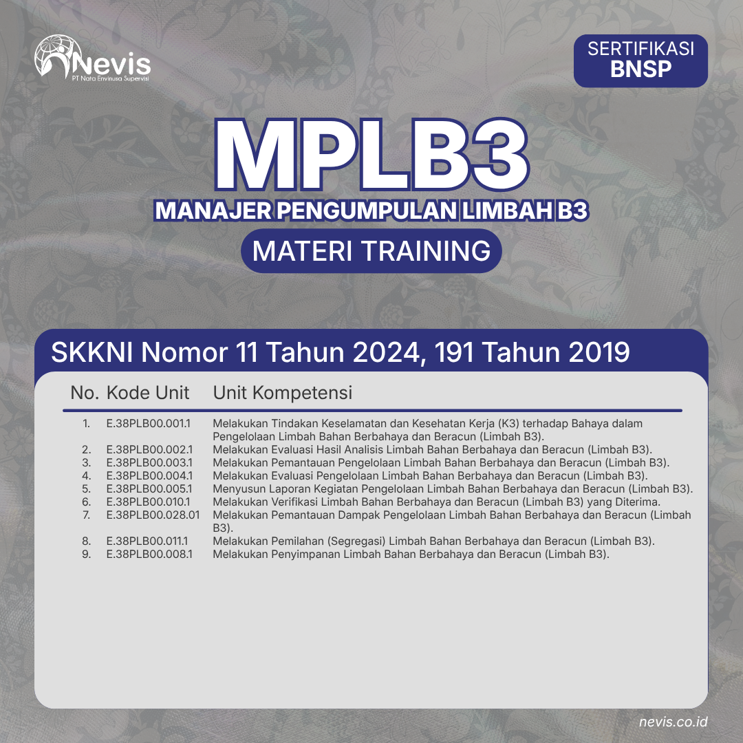 Foto Produk Pelatihan MPLB3 (Manager Pengumpulan Limbah B3) Offline
