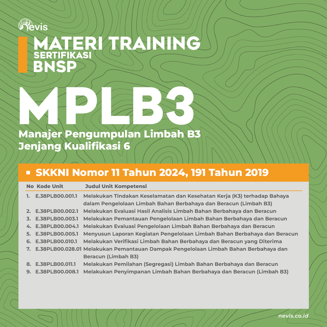 Foto Produk Pelatihan MPLB3 (Manager Pengumpulan Limbah B3) Offline