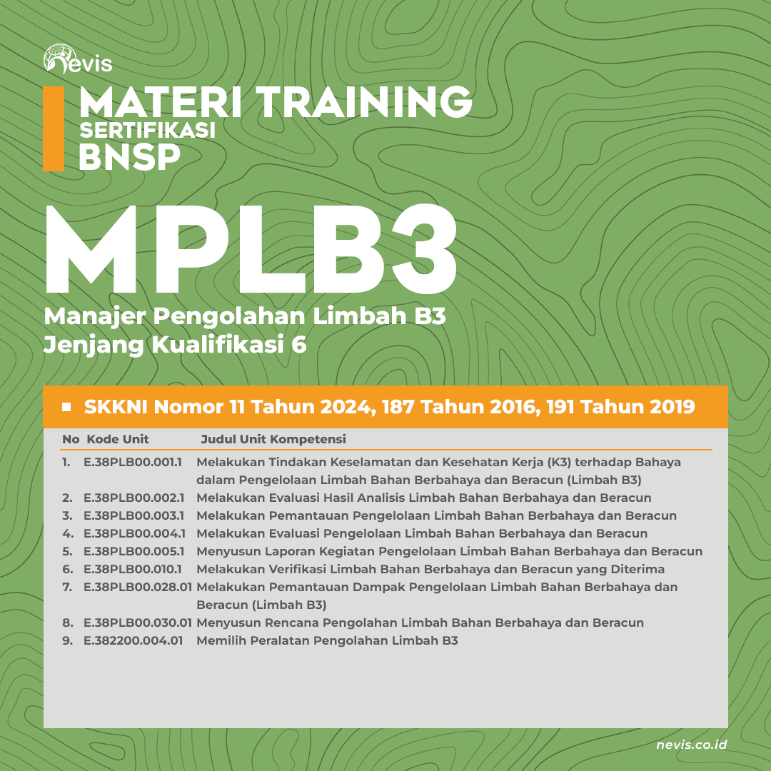 Foto Produk Pelatihan MPLB3 (Manager Pengolahan Limbah B3) Offline