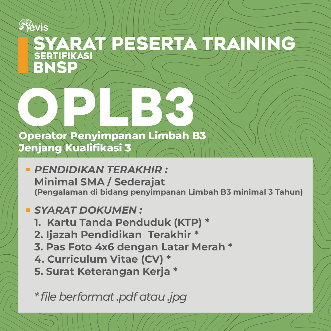 Foto Produk Pelatihan OPLB3 (Operator Penyimpanan Limbah B3) Offline