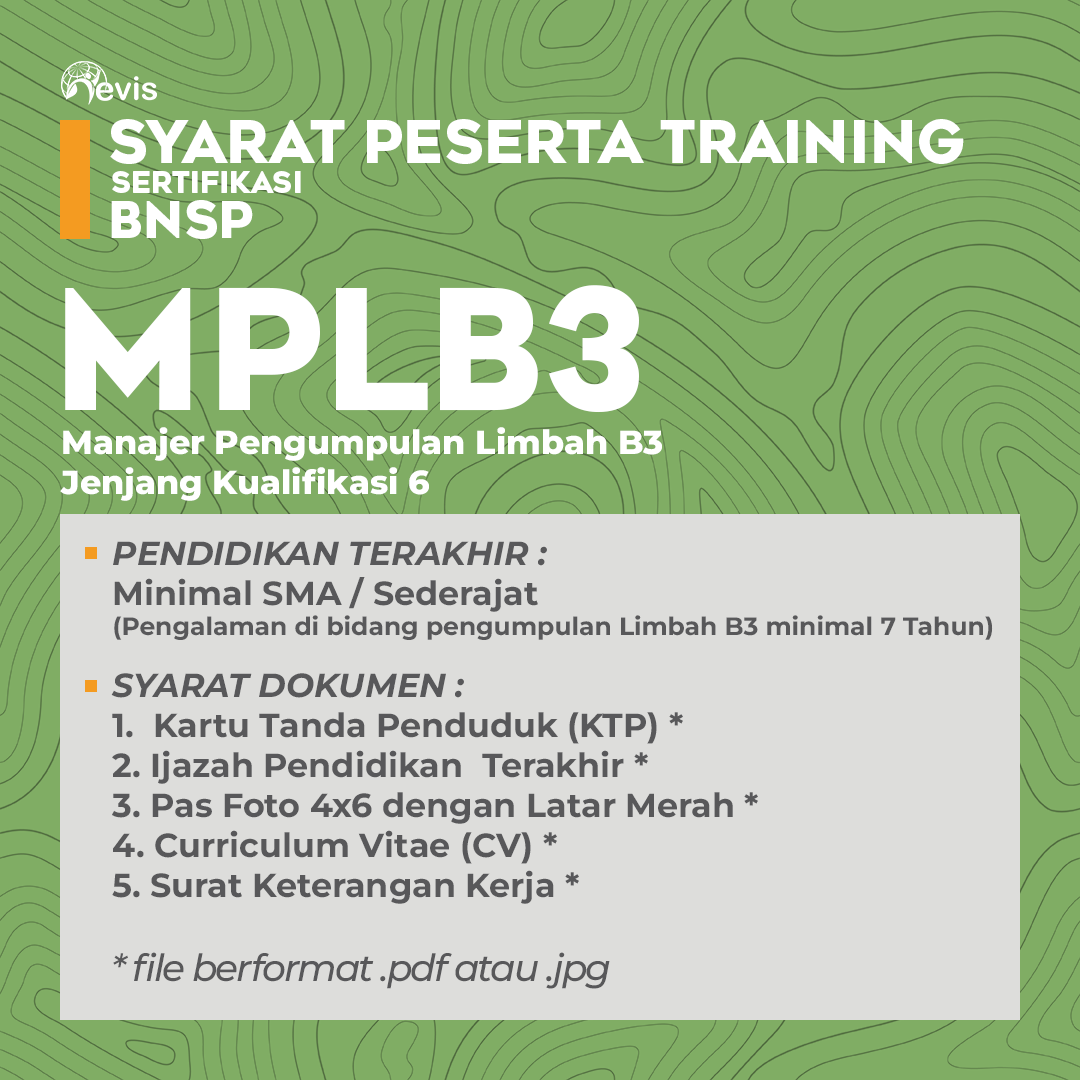 Foto Produk Pelatihan MPLB3 (Manager Pengumpulan Limbah B3) Offline