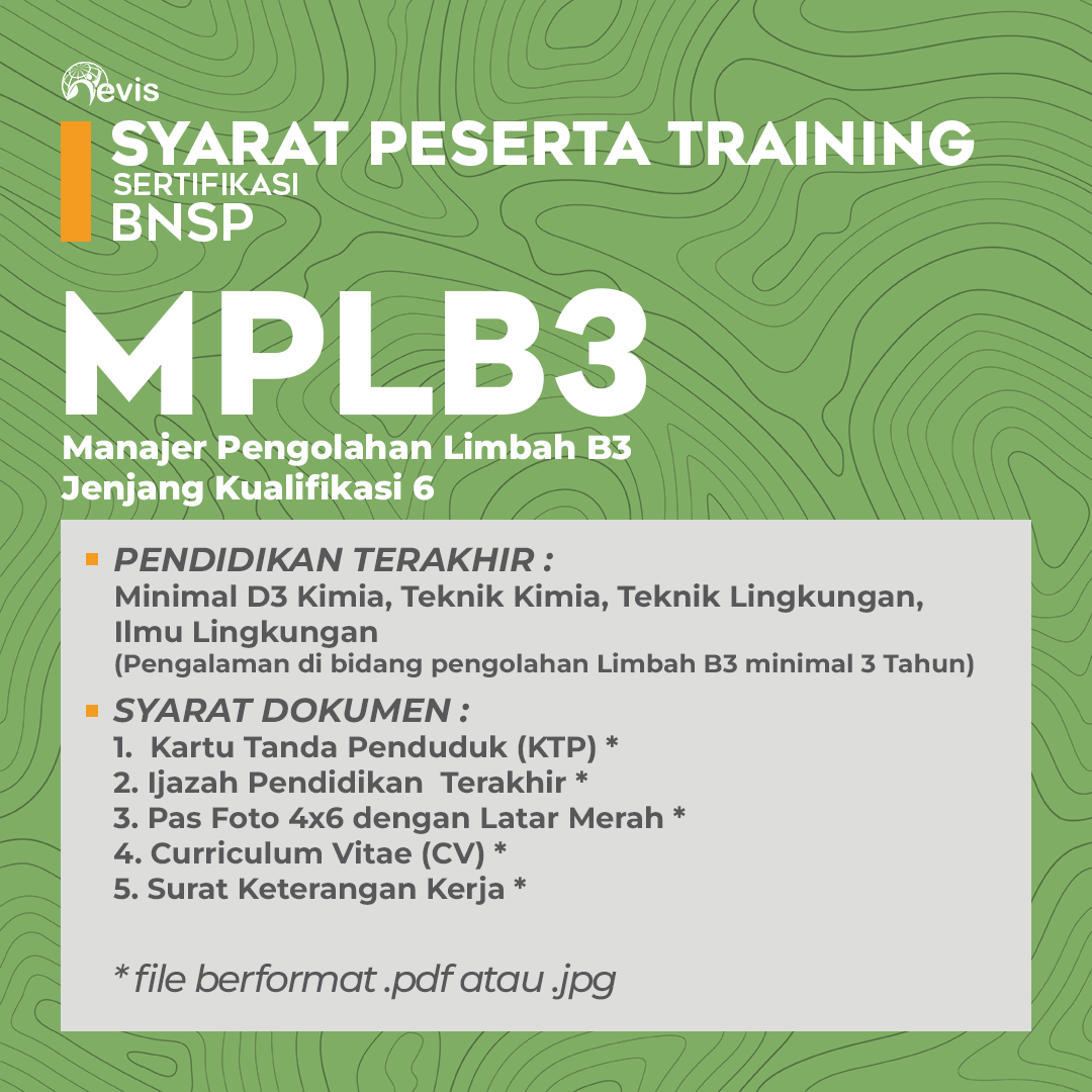 Foto Produk Pelatihan MPLB3 (Manager Pengolahan Limbah B3) Offline