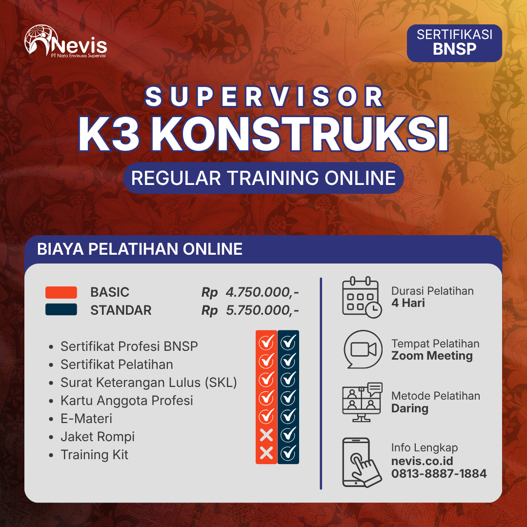 Foto Produk Pelatihan Supervisor K3 Konstruksi Sertifikasi BNSP Online