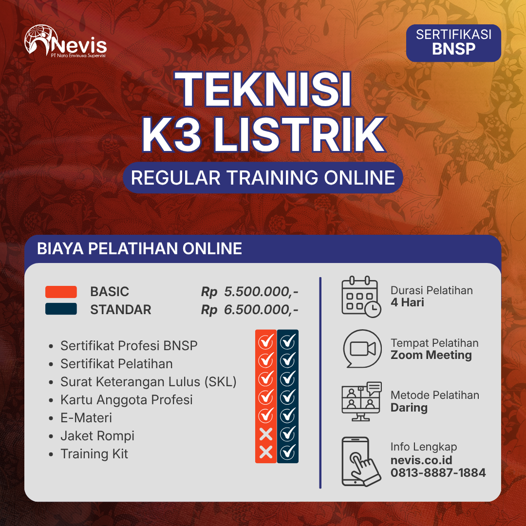 Foto Produk Pelatihan Teknisi K3 Listrik Sertifikasi BNSP Online